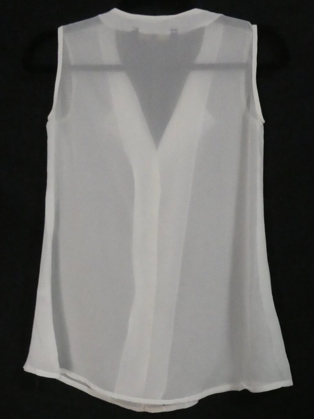AND Sheer White Sleeveless Button Down Blouse - Size 8 - Picture 3 of 16